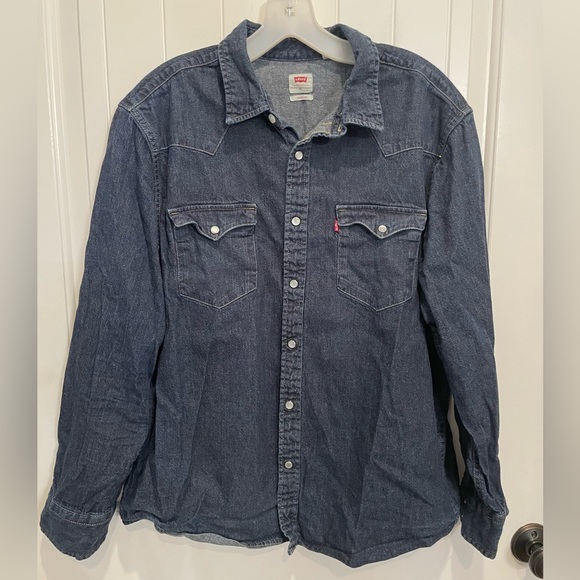 Levi's Other - Levi’s men’s standard pearl button down chambray jean long sleeve western shirt